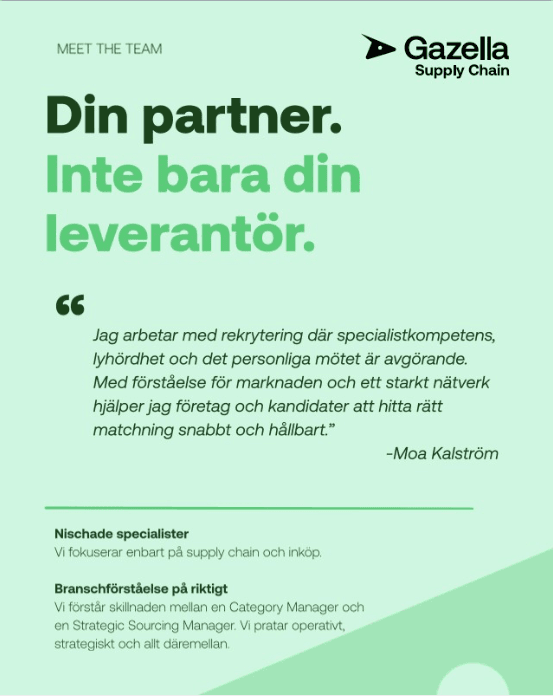 Din partner. Inte bara din leverantör.